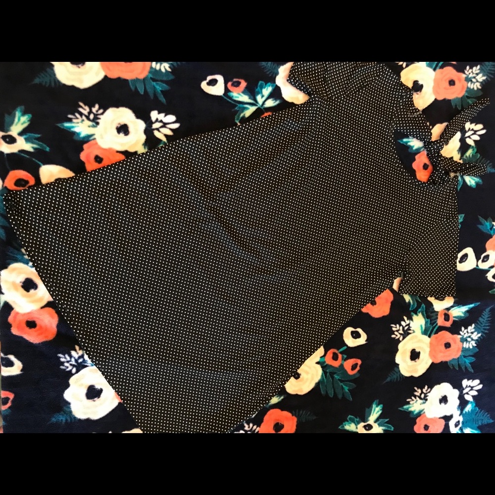 Black and white polka dotted T-shirt dress